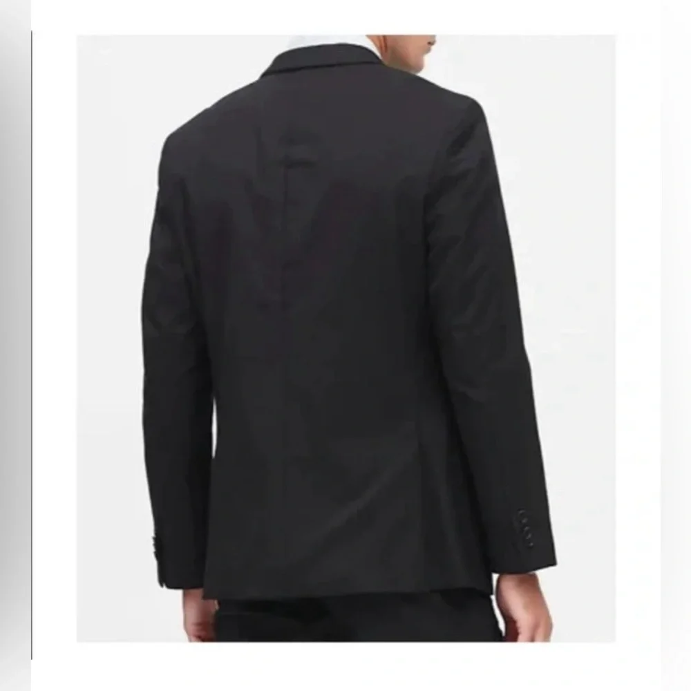 Banana Republic Men’s Black Suit Jacket Blazer Sz 38R 100% Wool - Picture 2 of 15